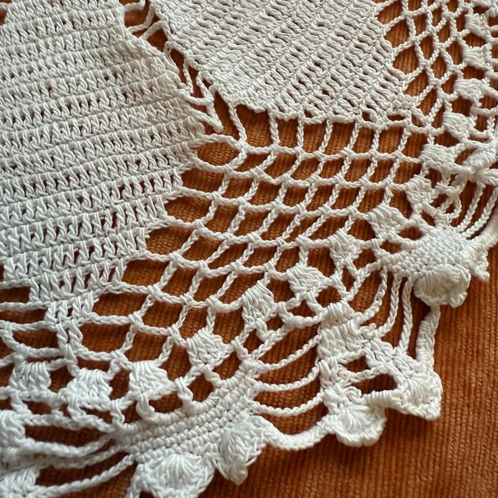 Vintage White Lace Doily Table Decor Mandala‎ Flower Round